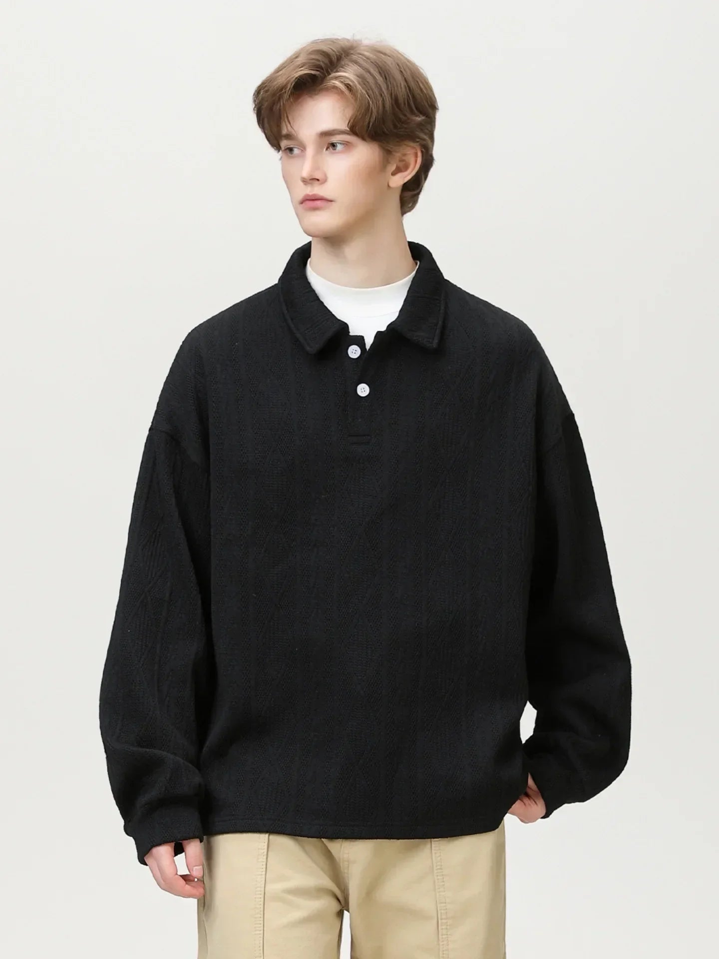 Casual Ancient Money Lapel Collar Sweatshirt