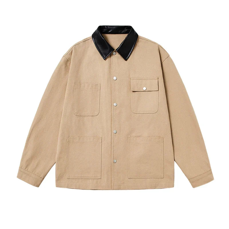 Streetwear Cool Windproof High Quality Cotton Patched Jacket