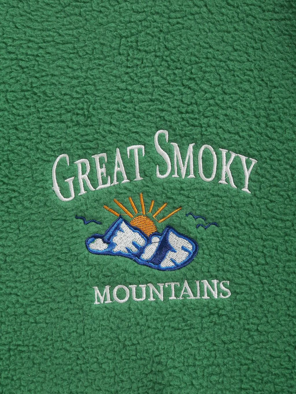 Mountain Sun Embroidered Fluffy Sweatshirt