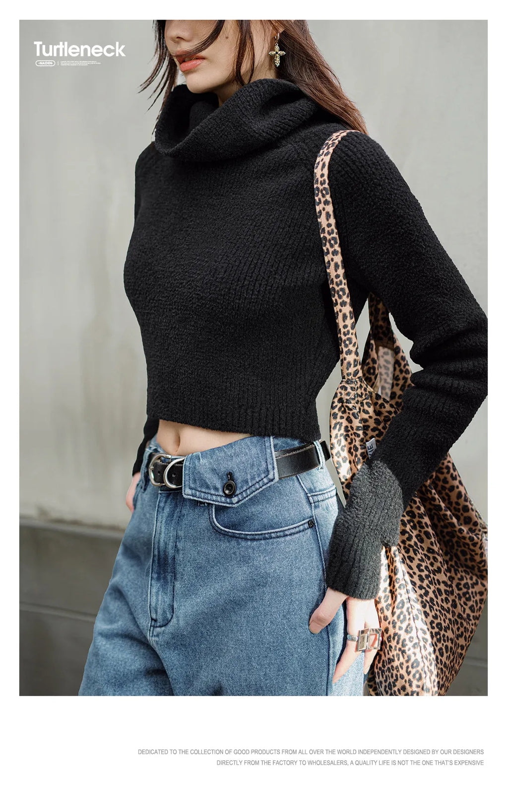 Cozy Solid Color Turtleneck Sweater