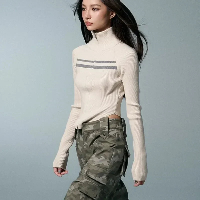 Vintage Grunge Aesthetic Ribbed Sweatshirt