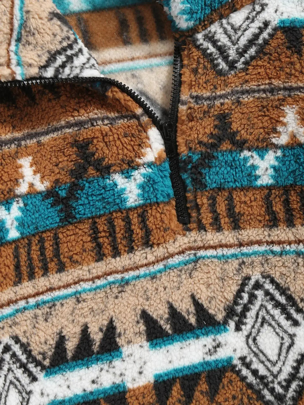 Men's Aztec Print Polar Fleece Sweatshirt