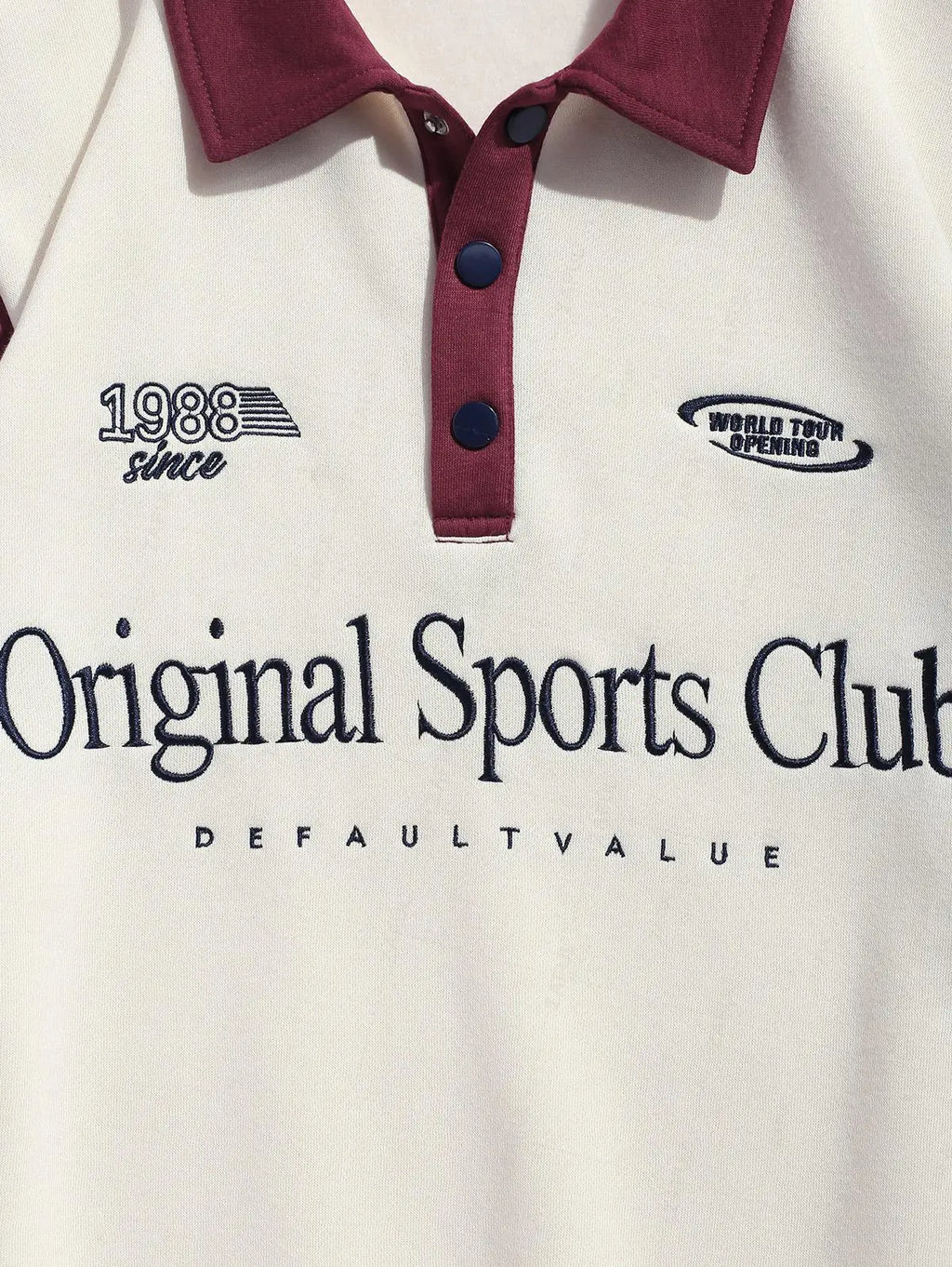 Colorblock Graphic Fleece Lined Polo Sweatshirt