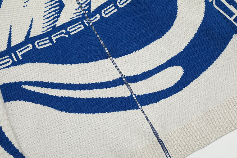 Y2K Retro Racing Cardigan