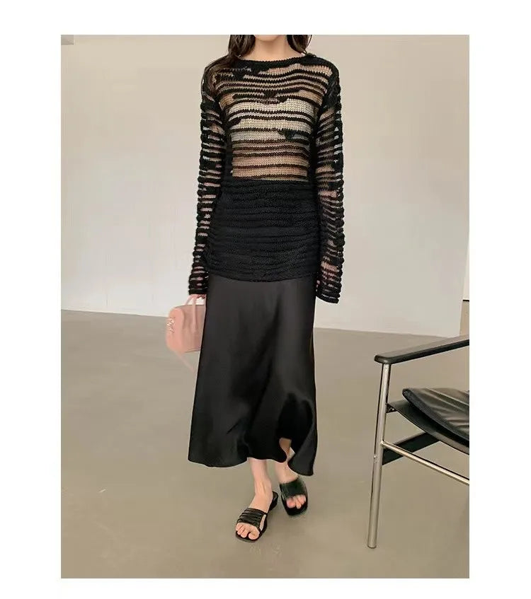 Gothic Hollow Out Pullover Grunge Sweater