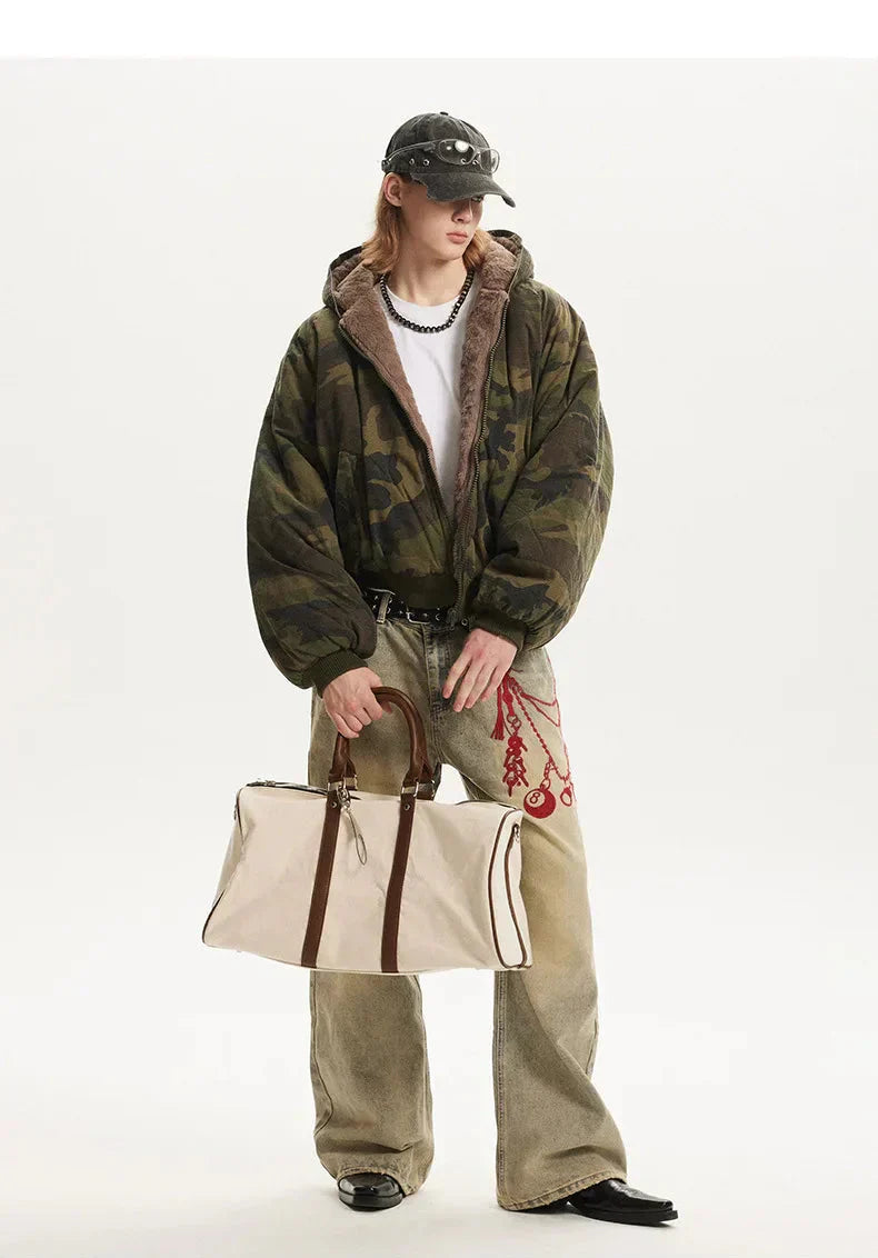 Camouflage Winter Thick Fur Jacket