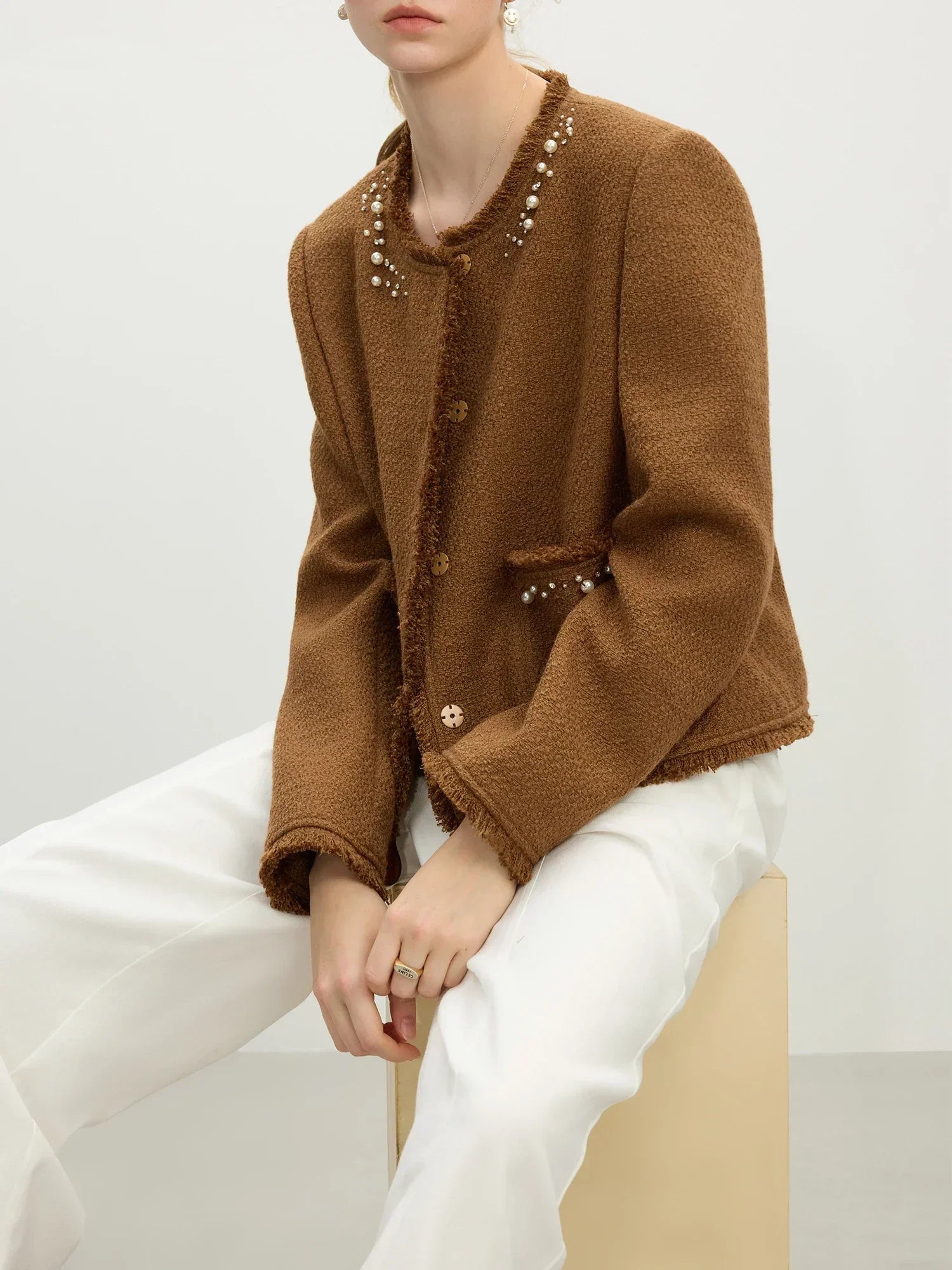 French Wool Heavy Industry Cardigan