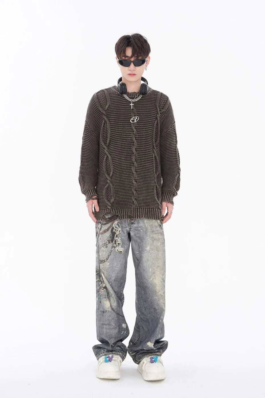 Twisted Cable Knit Sweater