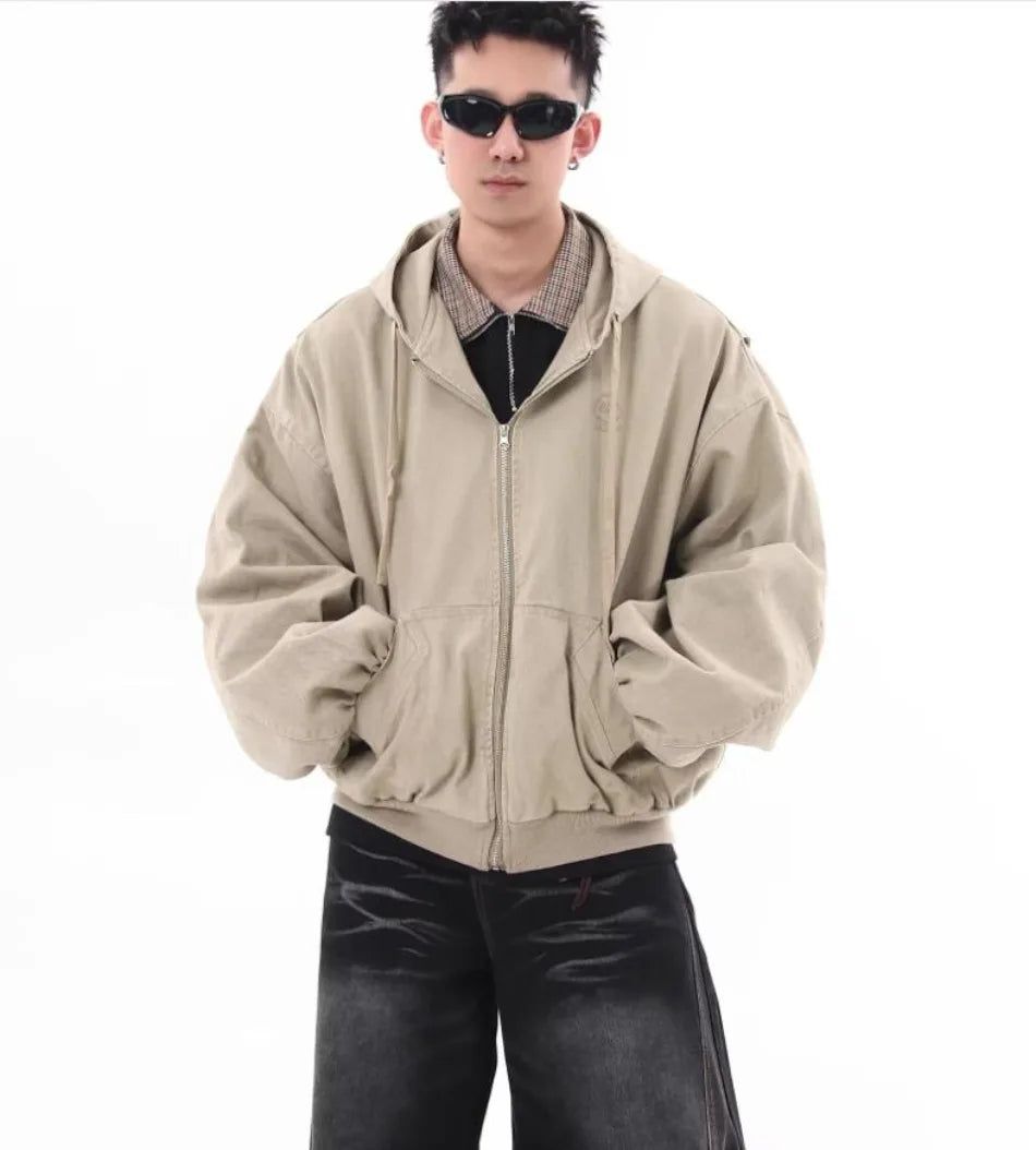 Men Japanese Embroidered Hooded Sweatshirt