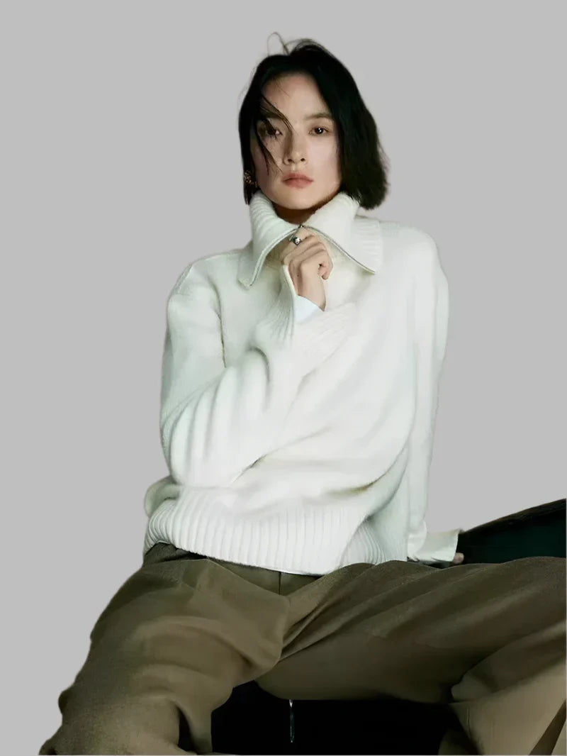 Cozy Thick Knit Casual Turtleneck Sweater