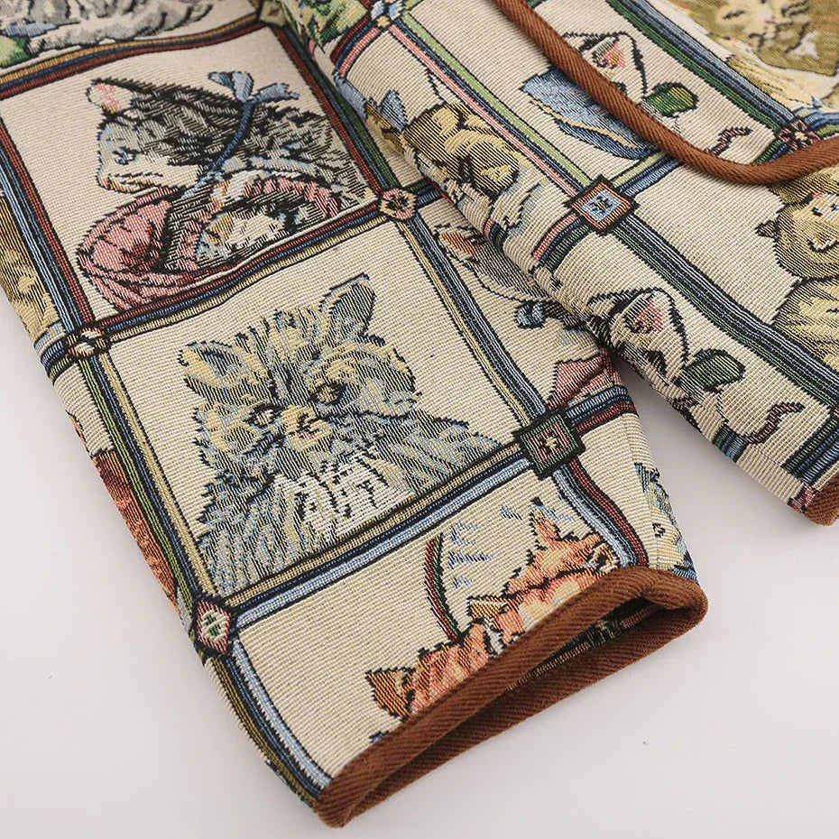 Vintage Pattern Cat Jacket