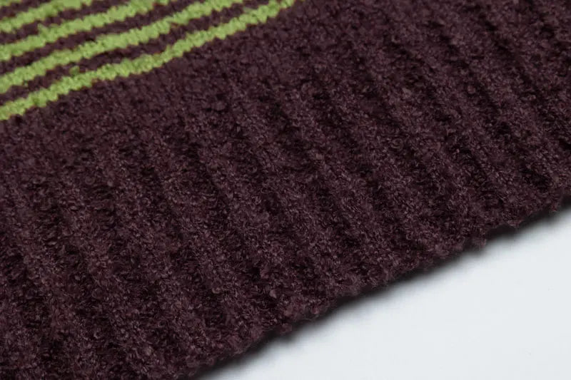 Y2K Vintage Striped Patchwork Sweater