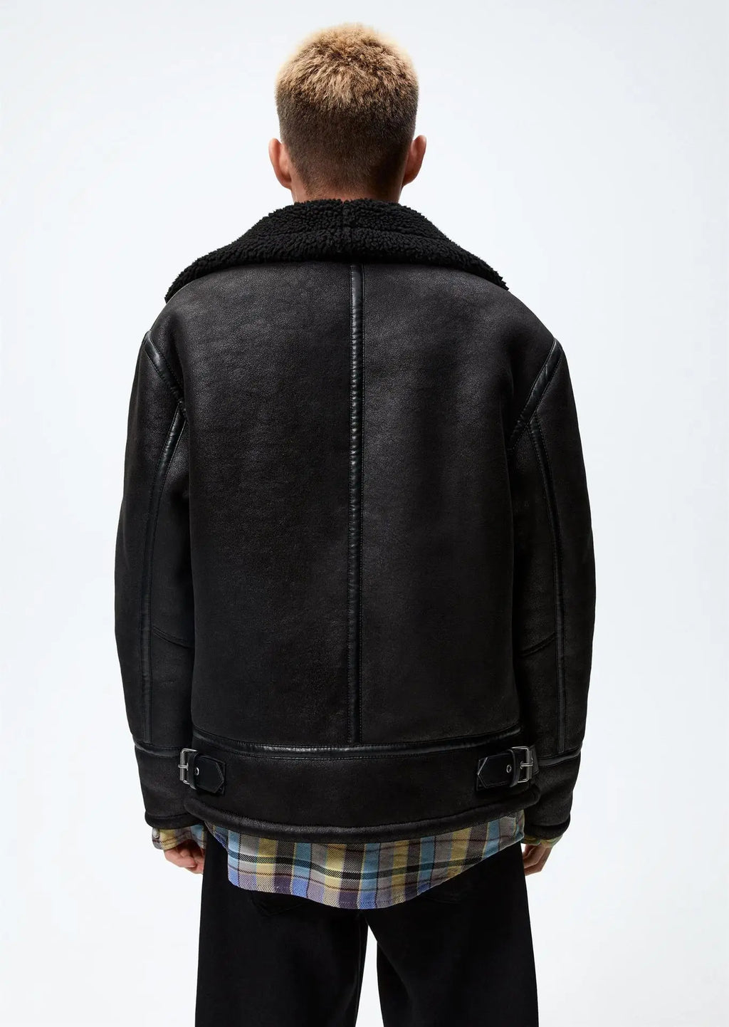 Warm Lapel Suede Motorcycle Jacket