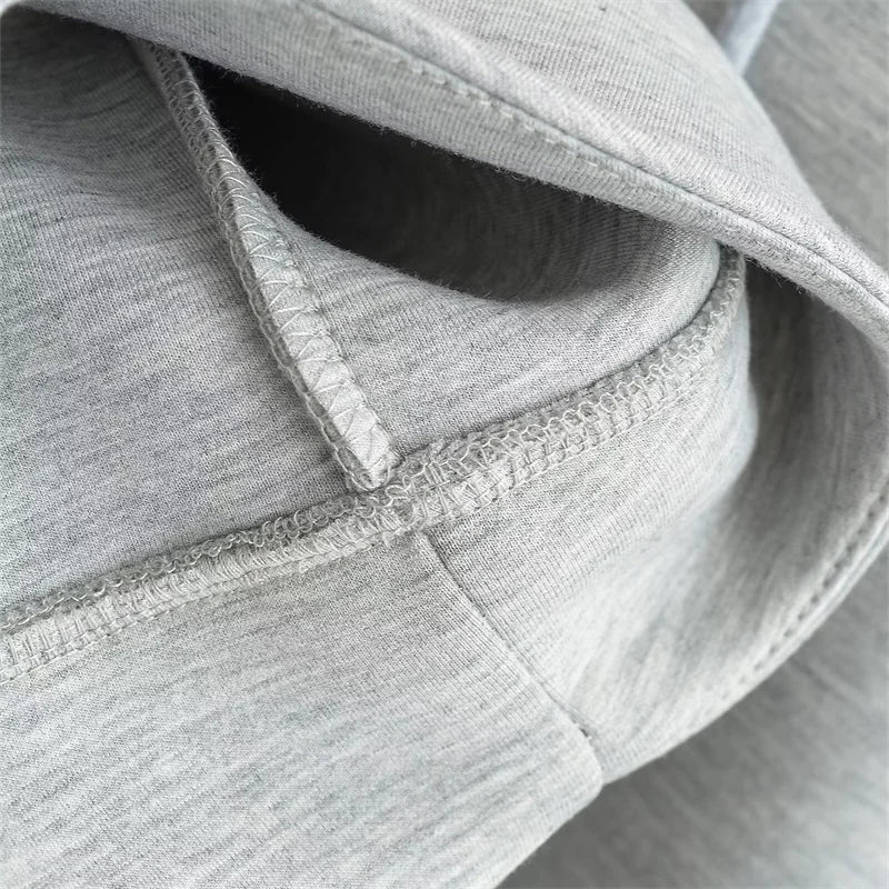 Thick Solid Zip-Up Hoodie
