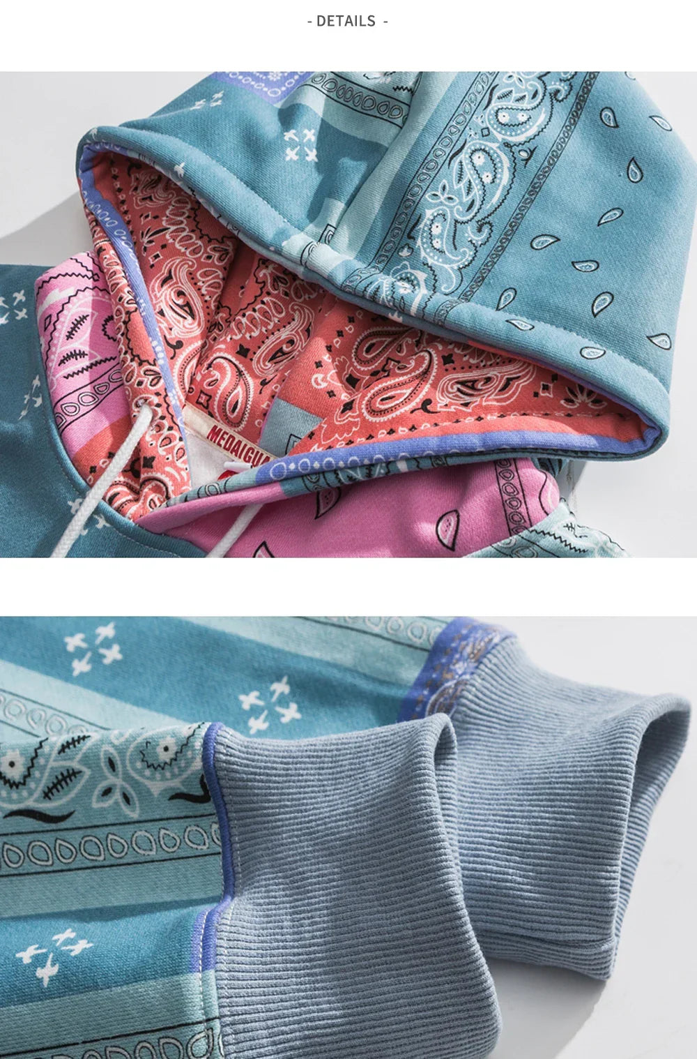 Bandana Printed Oversized Hoodie