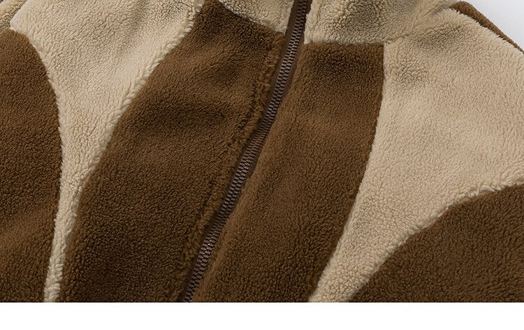 Furry Fleece Zip-up Jacket