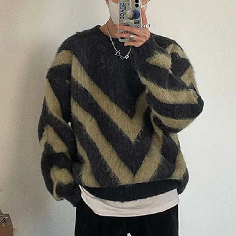 Luxury Knitted Pullover O-Neck Knitwear Sweater