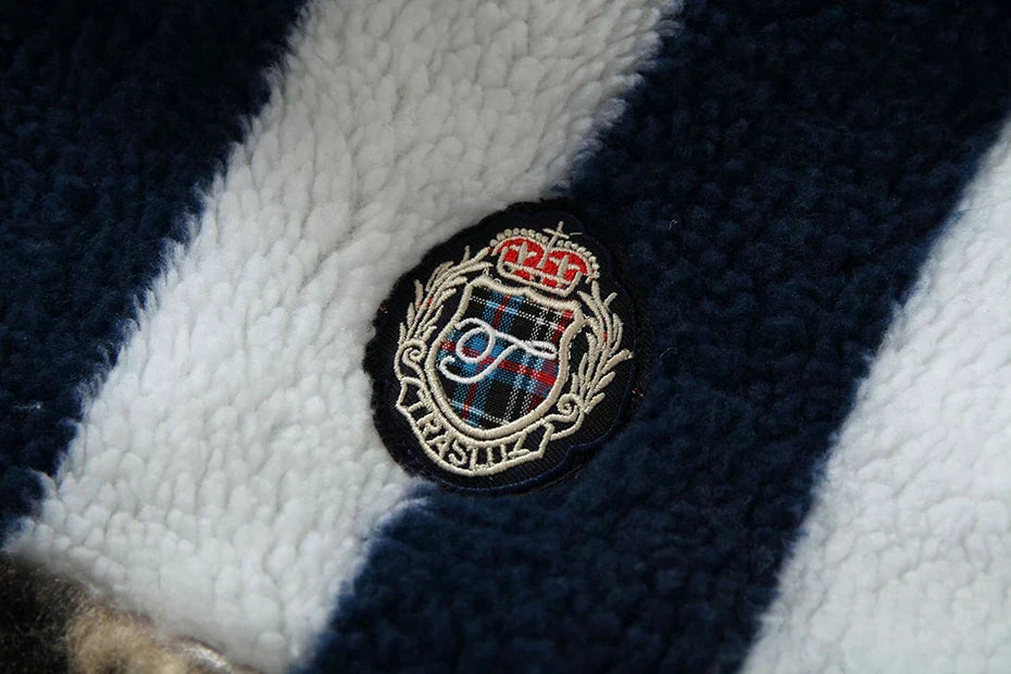 Vintage Striped Fleece Jacket