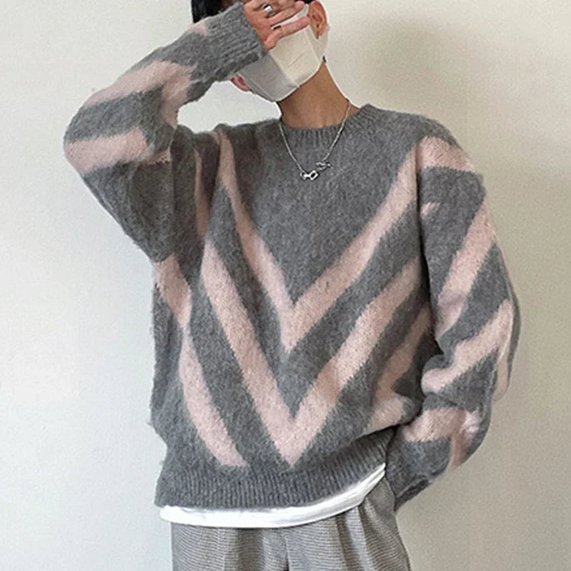 Luxury Knitted Pullover O-Neck Knitwear Sweater