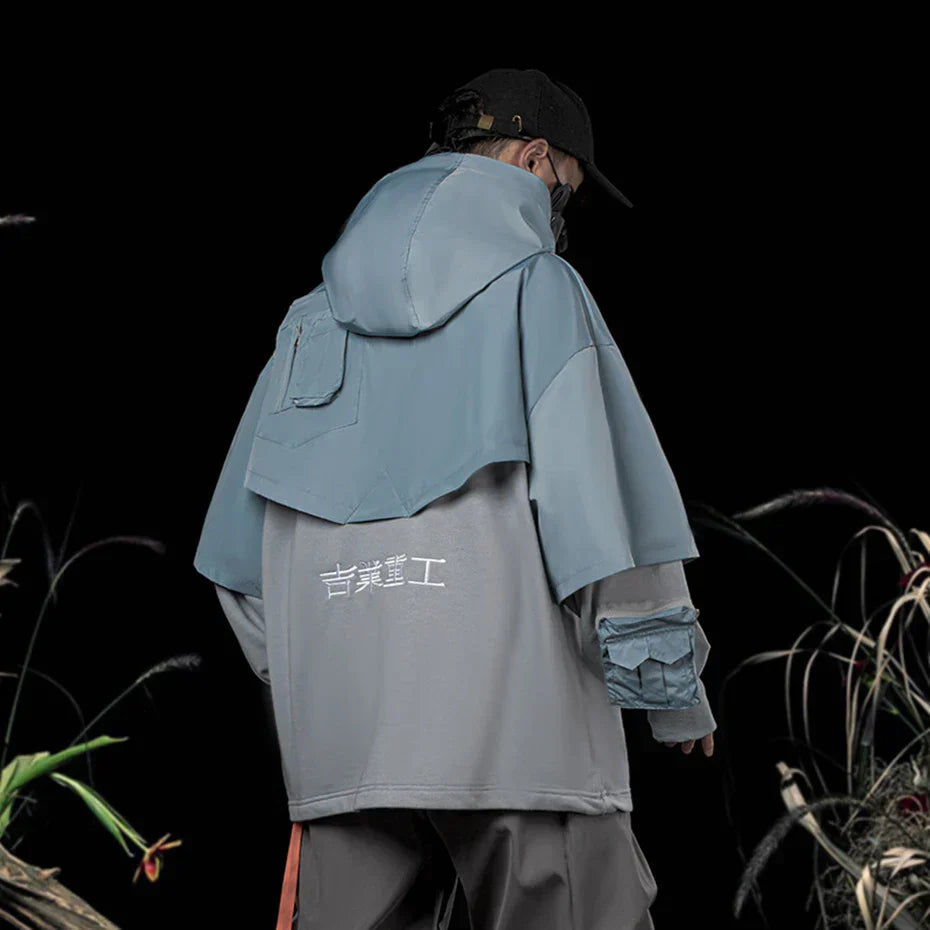 Vintage Double-Layered Utility Hoodie