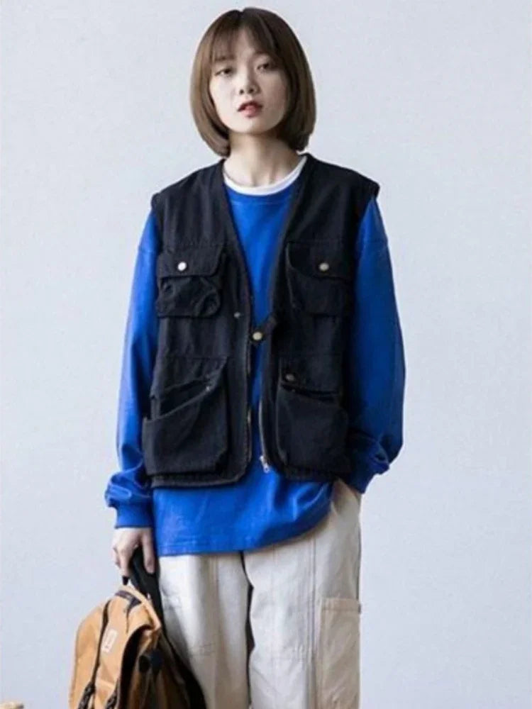 Cozy Retro Sleeveless Daily Wear Vest