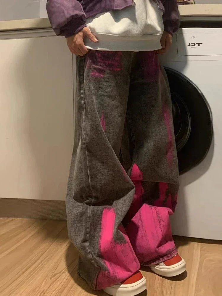 Y2K Baggy Graffiti Denim Jeans