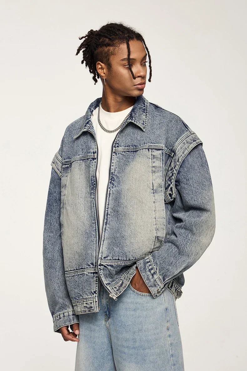 Washed Sandy Denim Jacket