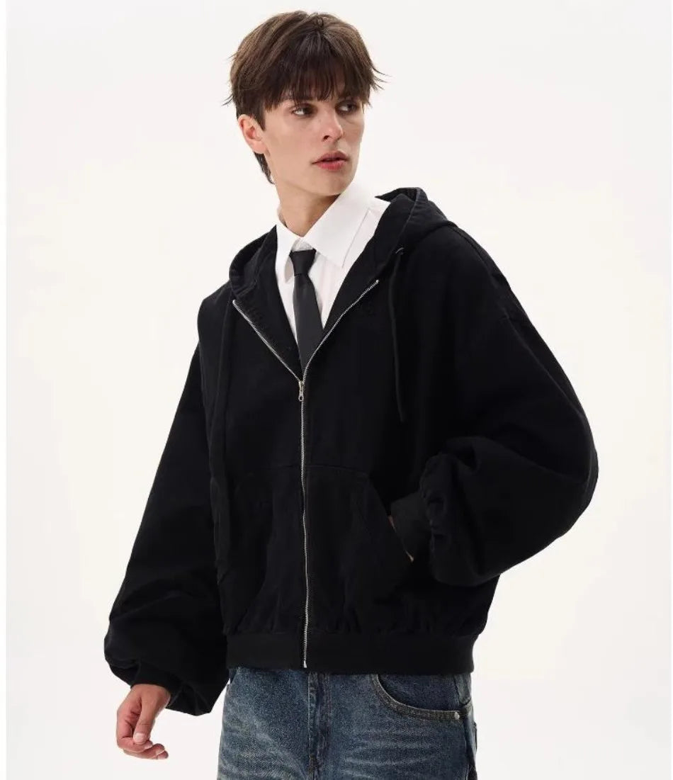 Men Japanese Embroidered Hooded Sweatshirt