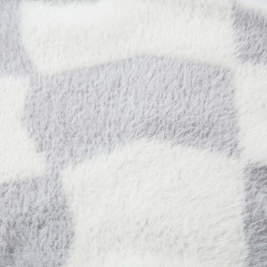 Y2K Abstract Grid Knitted Sweater