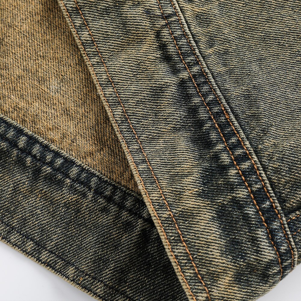 Washed Distressed Denim Jacket