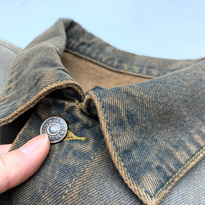 Vintage Heavy Wash Denim Jacket