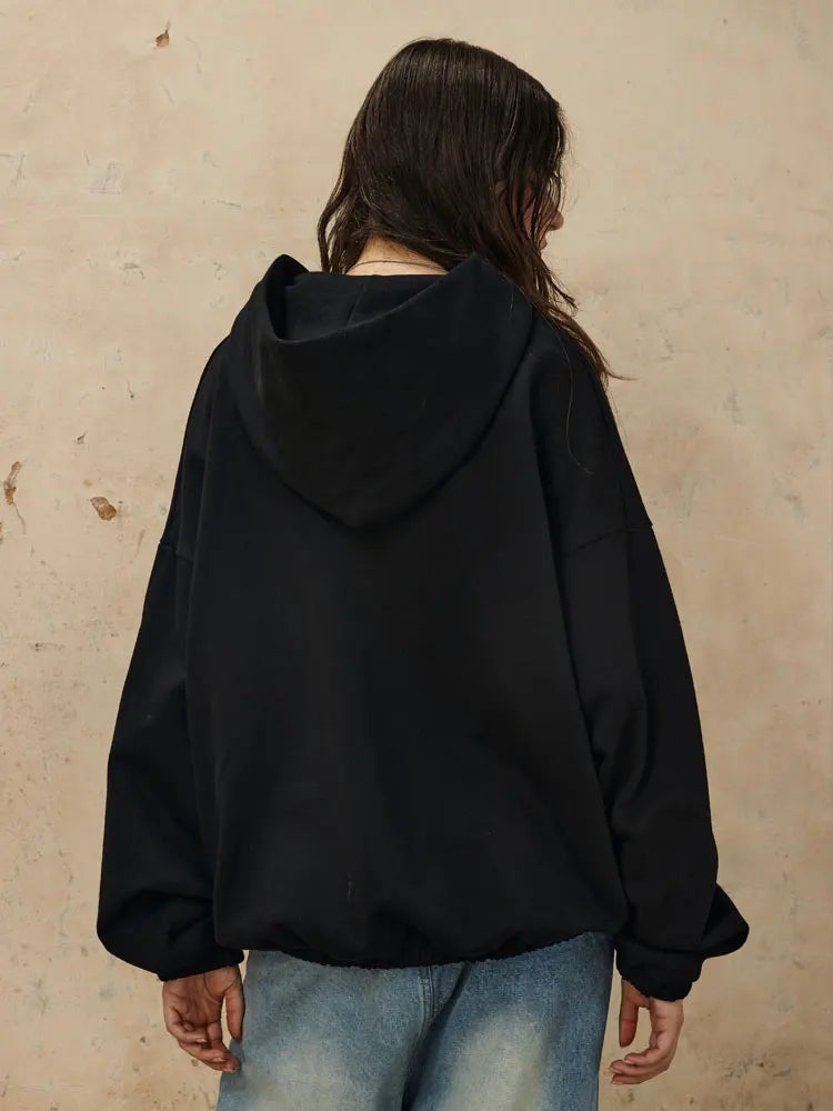 Loose Star Embroidery Hoodie