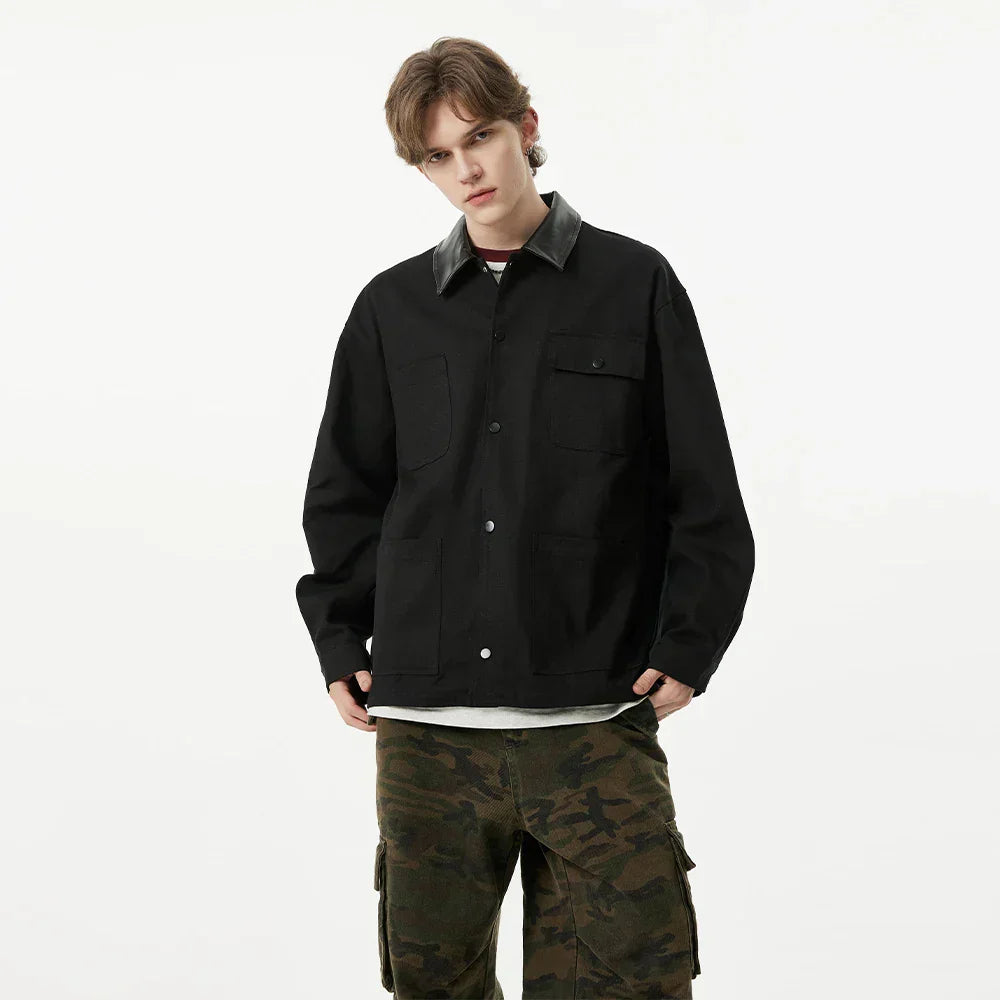 Streetwear Cool Windproof High Quality Cotton Patched Jacket