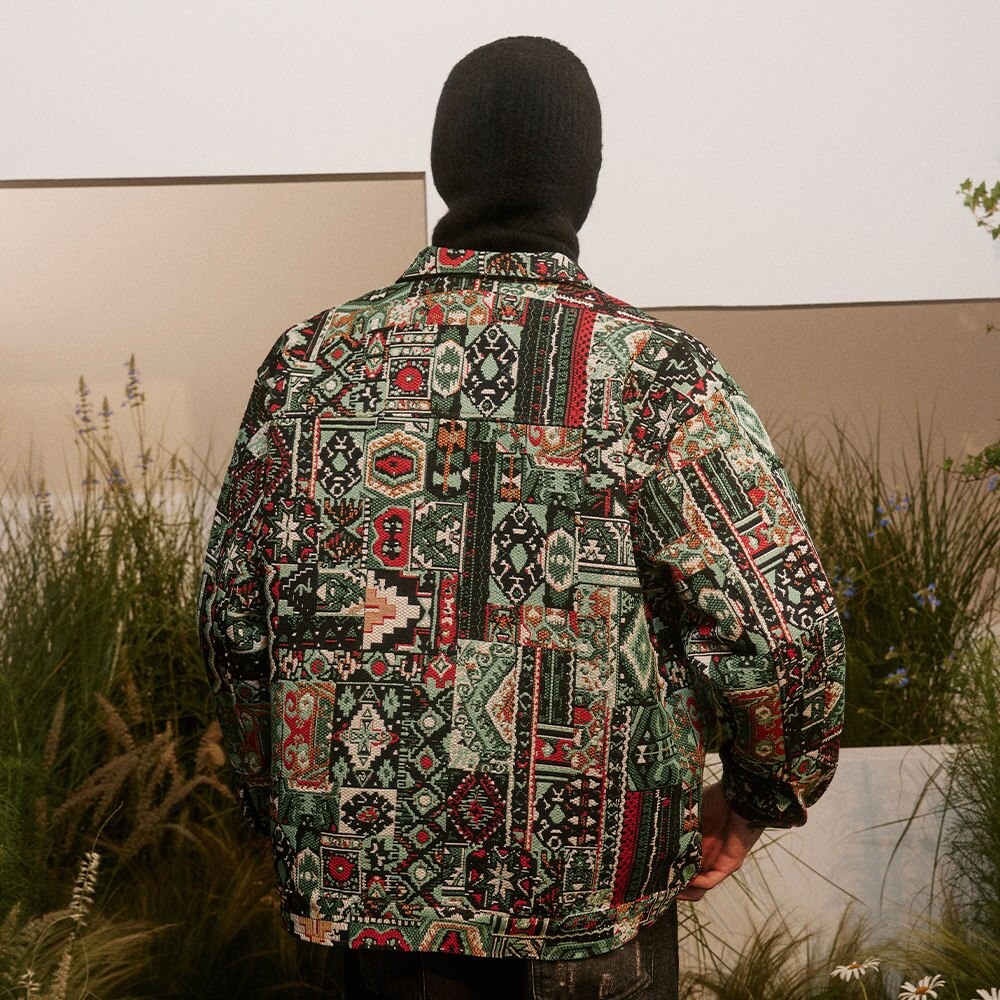 Vintage Ethnic Pattern Graphic Painting Jacket