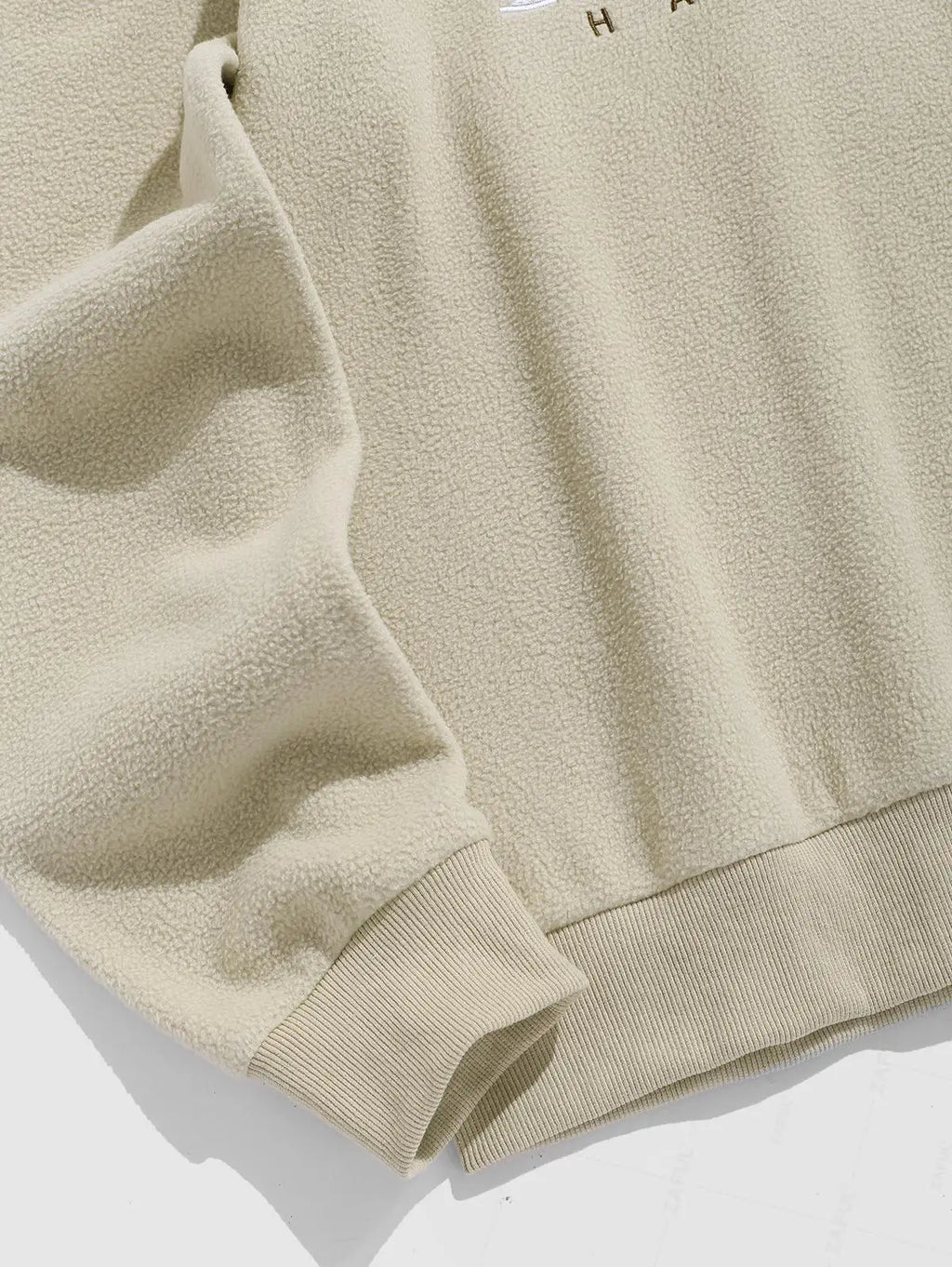 Colorblock Letter Embroidered Zip Sweatshirt