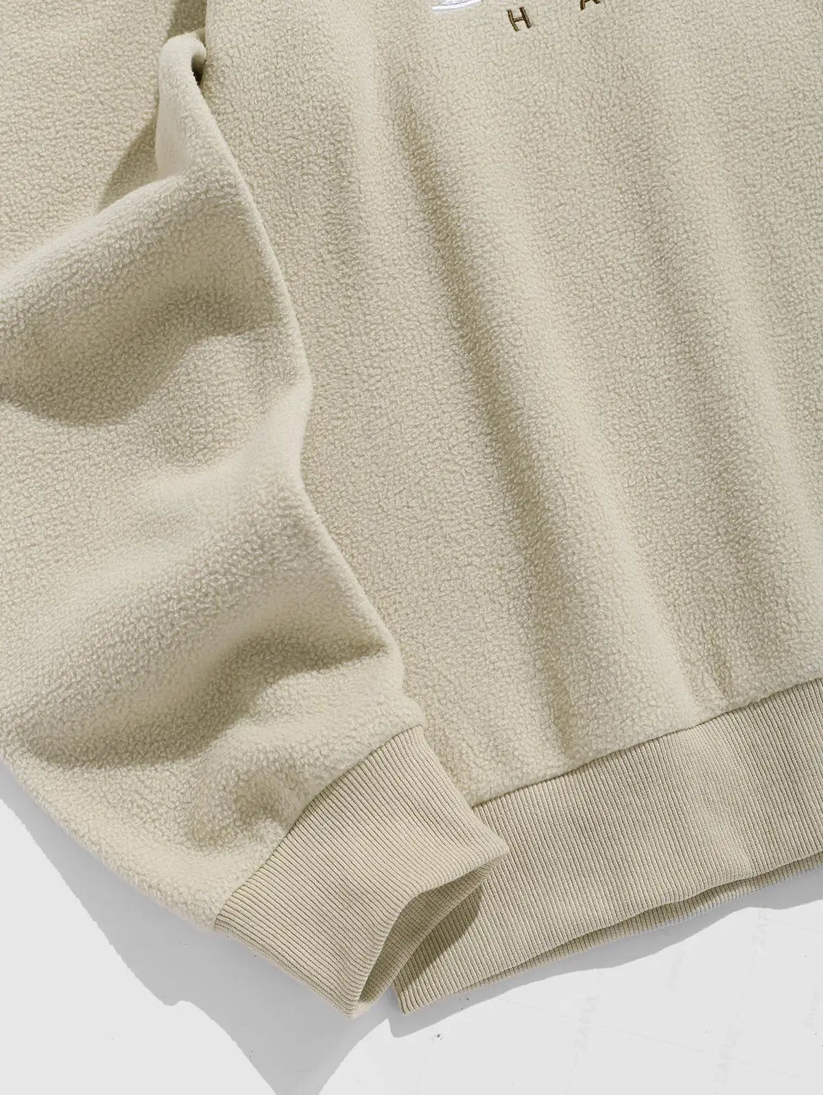 Colorblock Letter Embroidered Zip Sweatshirt