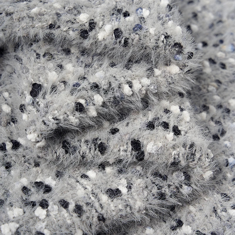 Yarn Heathered Knitwear Hoodie