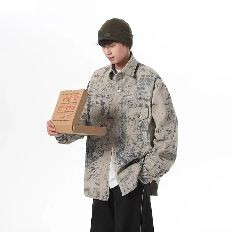 Zenith American High Street Tie Dye Denim Jacket