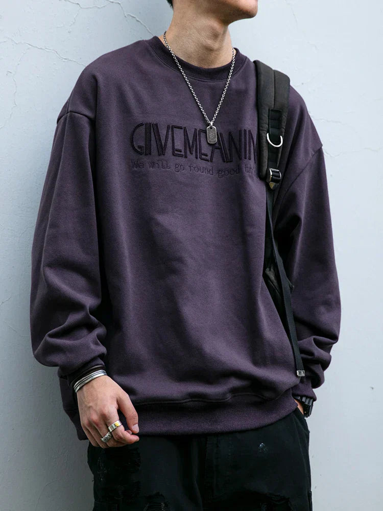 High Quality Korean Embroidered Sweatshirt