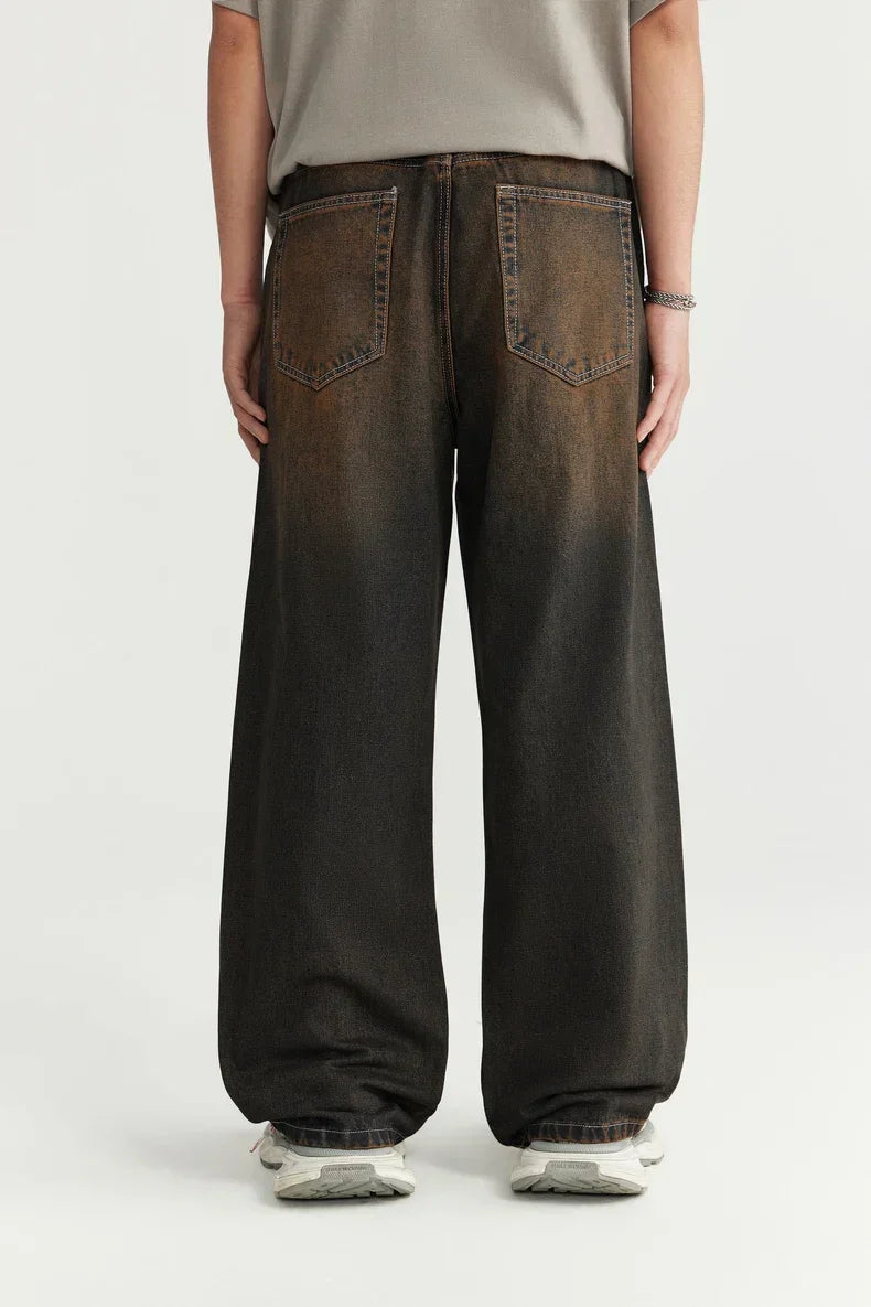 Vintage Rusty Washed Denim Jeans