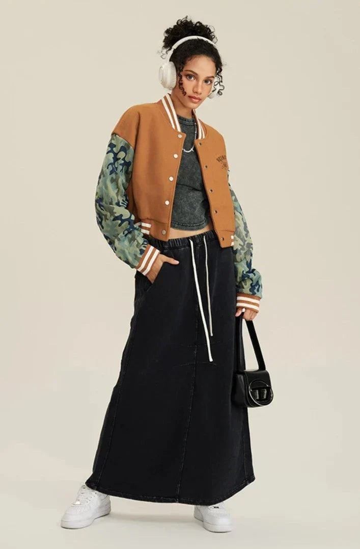 Women's Camouflage Varsity Jacket