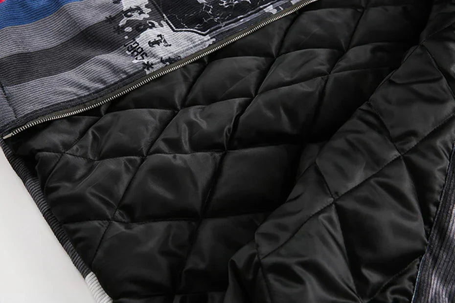 Retro Stripe Puffer Jacket