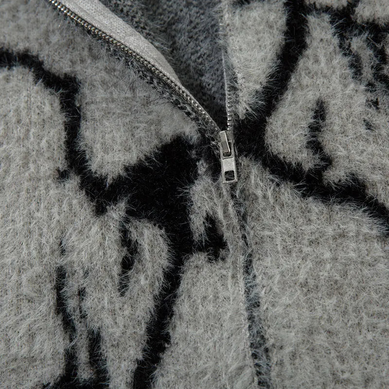 Cozy Lightning Mohair Knitted Sweater