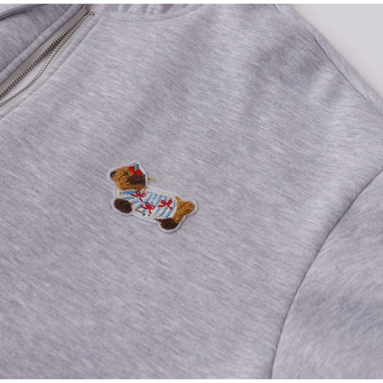 Velvet Embroidered Sweatshirt