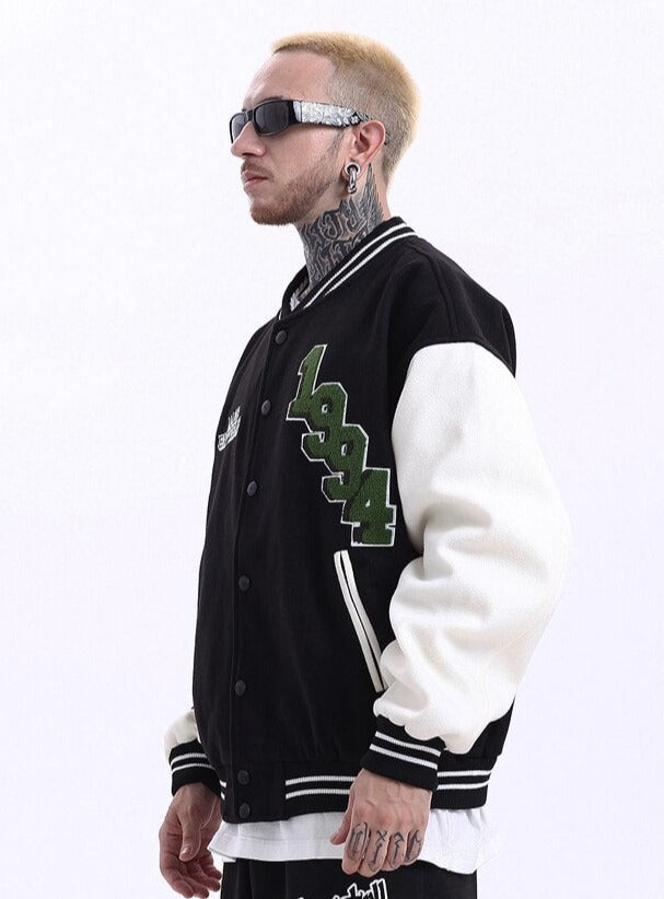 Vintage Flower Varsity Jacket