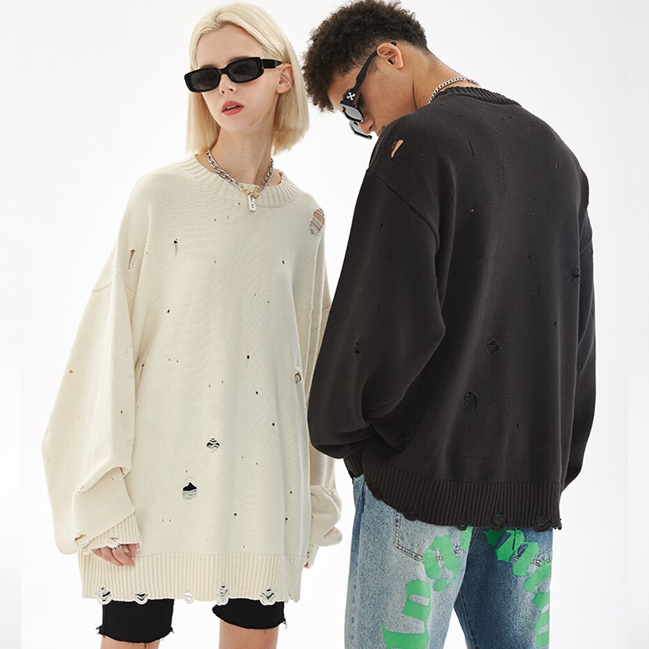 Ripped Knitted Sweater