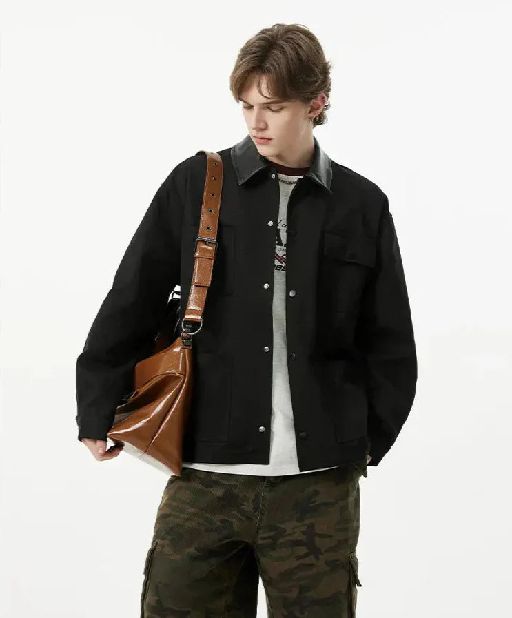 Streetwear Cool Windproof High Quality Cotton Patched Jacket