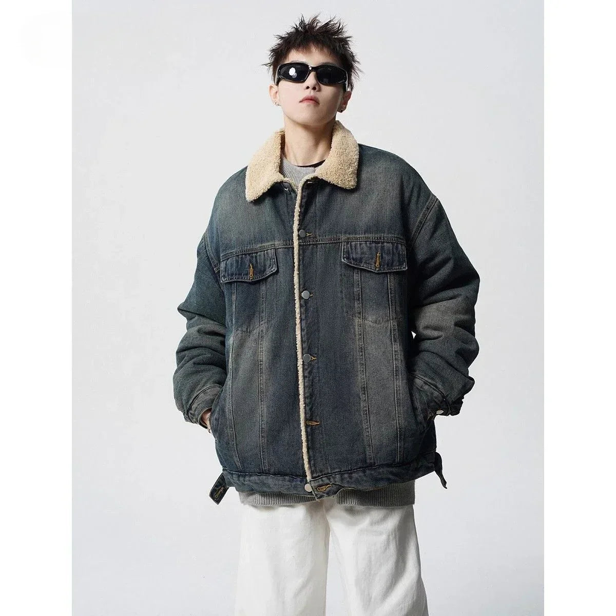 High Quality Thickened Cotton Denim Jacket