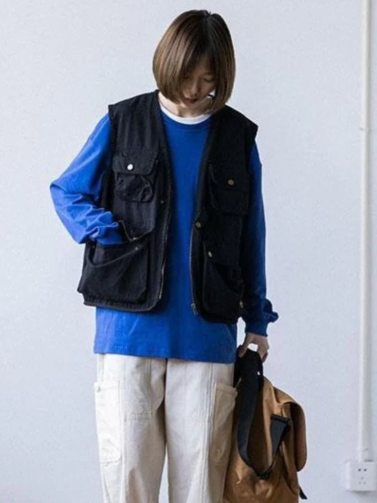 Cozy Retro Sleeveless Daily Wear Vest