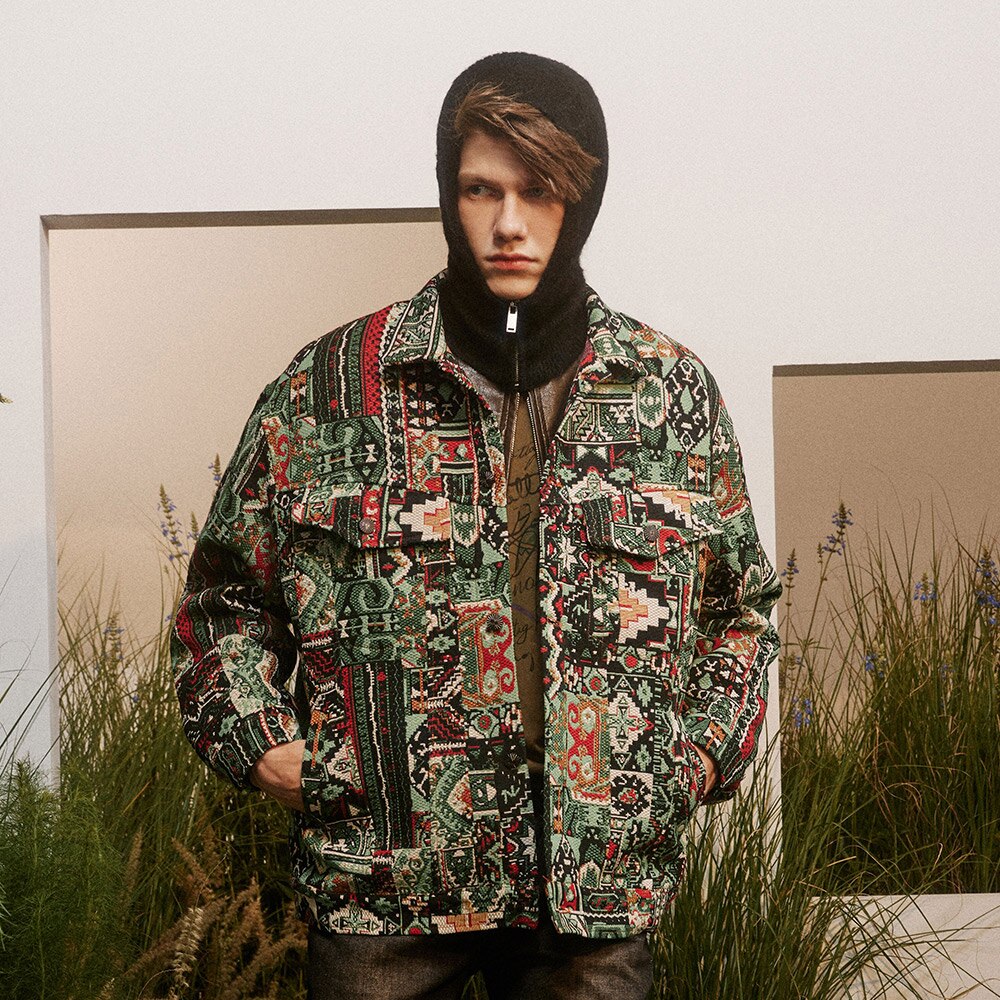 Vintage Ethnic Pattern Graphic Painting Jacket